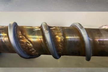 Renovation of the scooping part of the screw